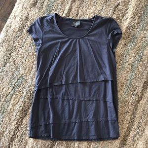 Milk nursingwear grey/blue tee